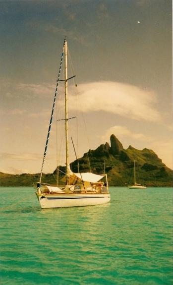 Notre bateau, Rayam, en Polynésie