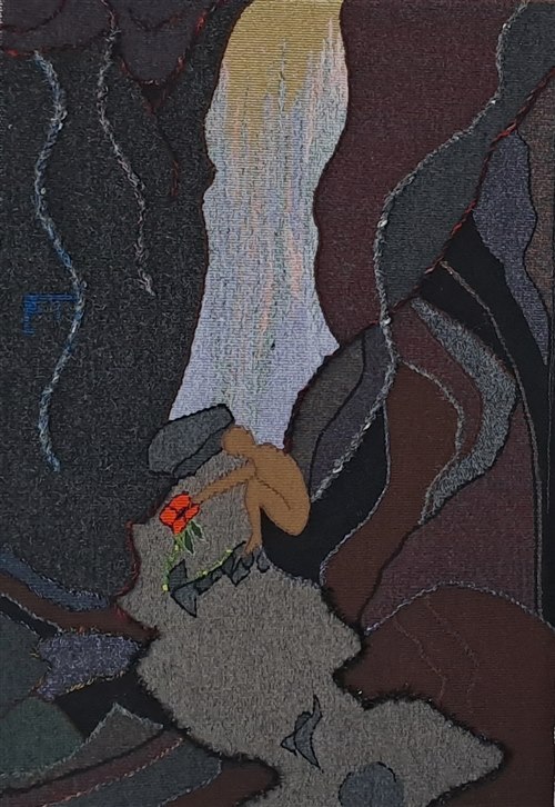 Adam, tapisserie contemporaine de haute lice, Atelier Enila Tityad