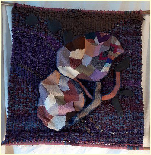 Chaos, tapisserie contemporaine de haute lice, Atelier Enila Tityad