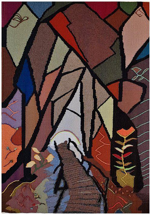 Destination inconnue, tapisserie contemporaine de haute lice, Atelier Enila Tityad