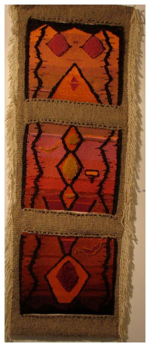 Tapis Berbère, tapisserie contemporaine de haute lice, Atelier Enila Tityad
