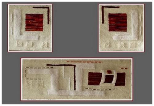 Triptyque Blanc, tapisserie contemporaine de haute lice, Atelier Enila Tityad